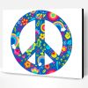 Floral Peace Sign Paint By Number