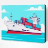 Freighter Ship Art Paint By Number