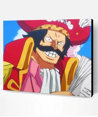 Gold Roger Pirates One Piece Anime Illustration Paint By Number