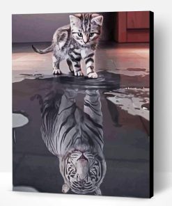 Kitten And Tiger Paint By Number
