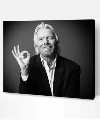 Monochrome Richard Branson Paint By Number