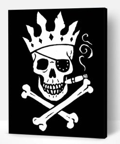 Pirate Art Flag Skeleton Paint By Number