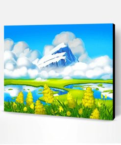 Snow Mountains Landscape Art Paint By Number