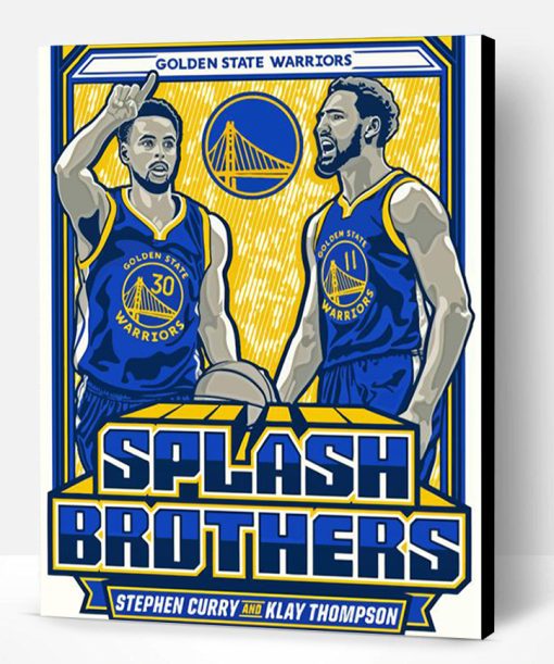 Splash Brothers Curry And Klay Thompson Paint By Number