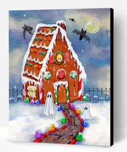 The Haunted Gingerbread House Paint By Number