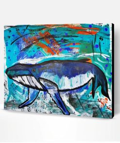 Abstract Whale Illustration Paint By Number