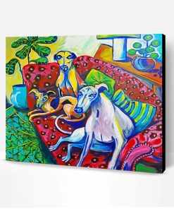 Abstract Whippets Paint By Number