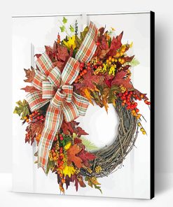 Autumn Grapevine Wreath Paint By Number