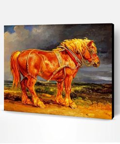 Brown Draft Horse Paint By Number