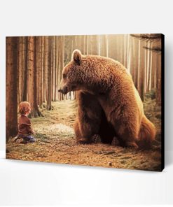 Child And A Bear Paint By Number