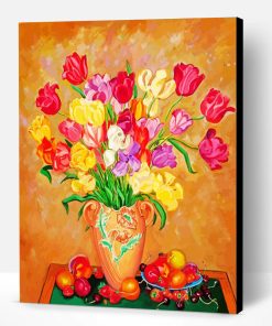 Colorful Flowers And Fruits Paint By Number
