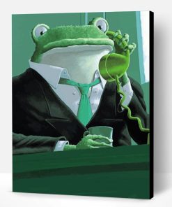 Frog Wearing Suit Paint By Number
