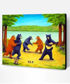 Happy Dancing Bears Paint By Number