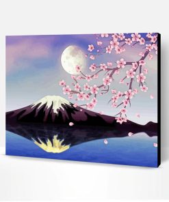Japan Moon Sakura Paint By Number
