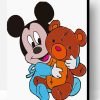 Mickey Mouse And His Teddy Bear Paint By Number