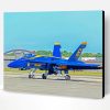 Navy Blue Angels Illustration Paint By Number