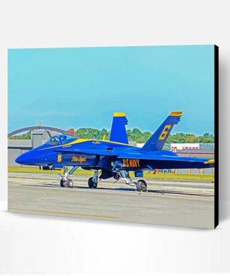 Navy Blue Angels Illustration Paint By Number