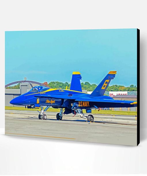 Navy Blue Angels Illustration Paint By Number