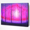 Pink Forest Art Paint By Number