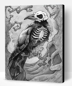 Raven Skull Paint By Number