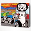 Route 66 Motorcycle Art Paint By Number