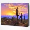 Southwest Desert Scene Sunset Paint By Number