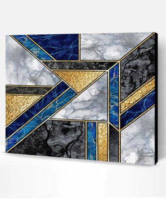 White And Gold Mosaic Art Paint By Number