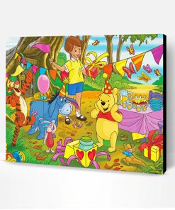 Winnie The Pooh Celebrating Paint By Number