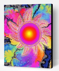 Abstract Kaleidoscope Sun Paint By Number