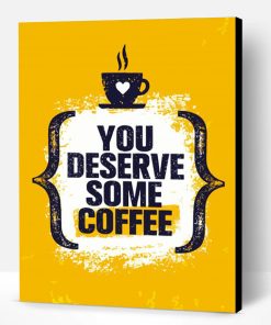 Aesthetic Coffee Quote Illustration Art Paint By Number