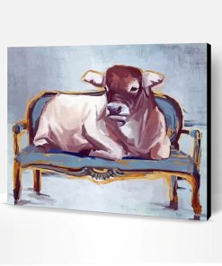 Aesthetic Cow On Chair Paint By Number