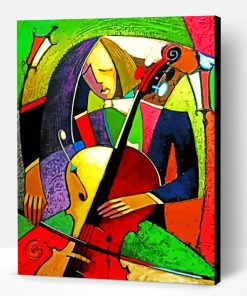 Aesthetic Cubism Violinist Music Paint By Number