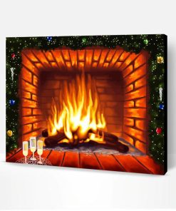 Aesthetic Fire Place Art Paint By Number