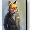 Aesthetic Fox Wearing Suit Paint By Number