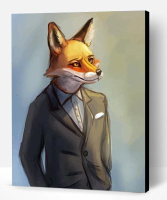 Aesthetic Fox Wearing Suit Paint By Number