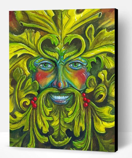 Aesthetic Green Man Art Paint By Number