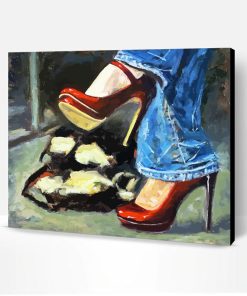 Aesthetic High Heels Illustration Paint By Number
