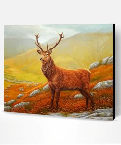Aesthetic Highland Landscape With Stag Paint By Number