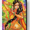 Aesthetic Hindu Dancer Illustration Paint By Number