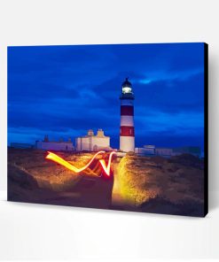 Aesthetic Point Of Ayre Lighthouse Isle Of Man Paint By Number
