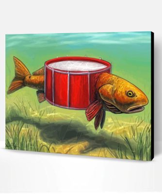 Aesthetic Redfish Drum Illustration Paint By Number