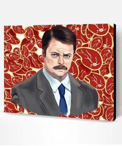 Aesthetic Ron Swanson Illustration Paint By Number