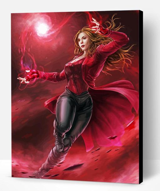 Aesthetic Scarlet Witch Illustration Paint By Number