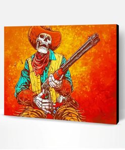 Aesthetic Skeleton Cowboy Art Paint By Number