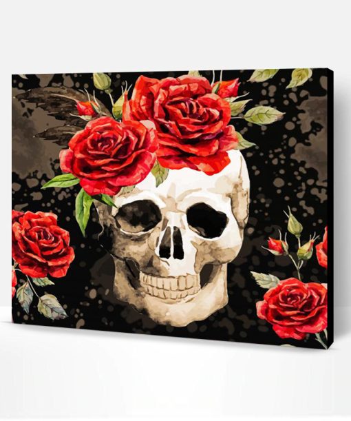 Aesthetic Skull And Roses Paint By Number