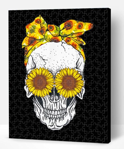 Aesthetic Skull Sunflower Paint By Number