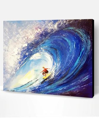 Aesthetic Surfing Waves Art Paint By Number