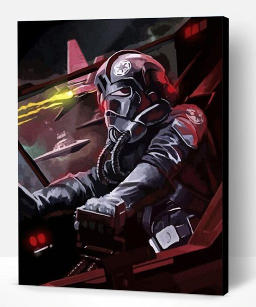 Aesthetic Tie Fighter Pilot Art Paint By Number