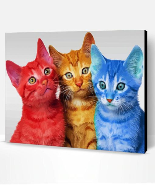 Aesthetic Colorful Kittens Paint By Number