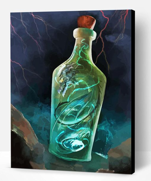 Aesthetic Dragon In A Bottle Paint By Number